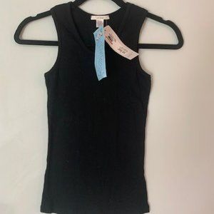 So Low black ribbed tank girls large 14 NWT $25